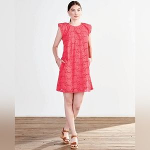 Hatley Coral Eyelet cotton dress